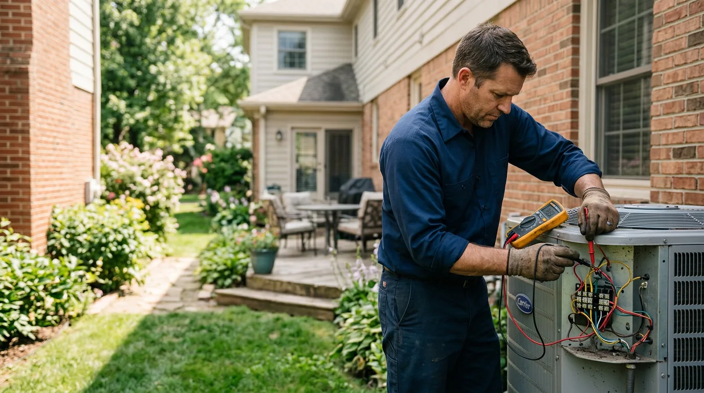 HVAC technician working near Siloam Springs, AR
